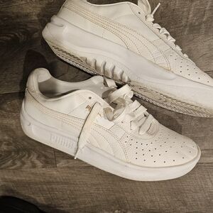Puma shoes all white $60